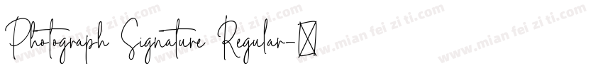 Photograph Signature Regular字体转换